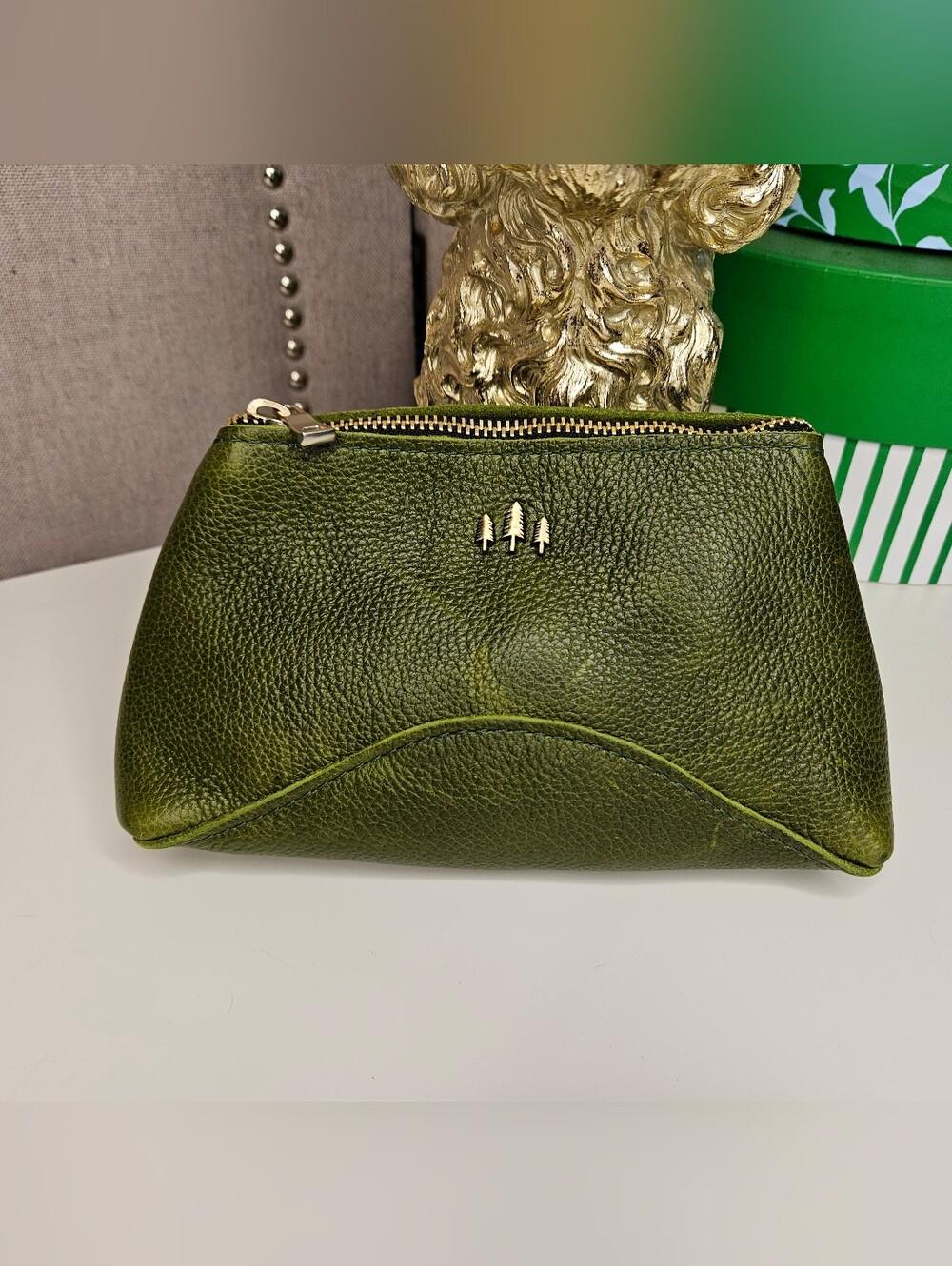 Portland Leather Goods Pebbled Olive Green Artisan Bag